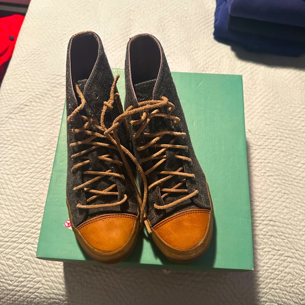 Seavees Army Issue High Shoe In Carbon (Grey) Woo… - image 4